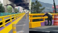 MC denunciará a Brugada por repintar estructuras que habían teñido de morado