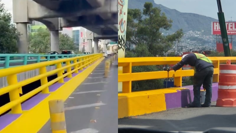 MC denunciará a Brugada por repintar estructuras que habían teñido de morado