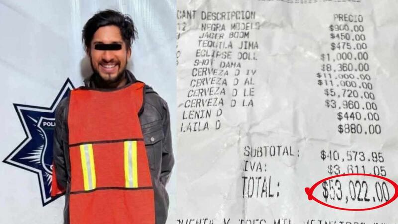 Detienen a hombre por no querer pagar 53 mil pesos en table dance