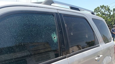 La camioneta en la que viajaba resultó con daños