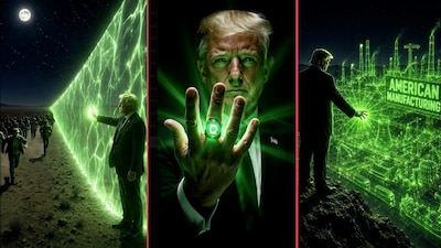 “¡Ningún mal escapará!”: Trump es convertido con IA en Linterna Verde para presumir sus políticas