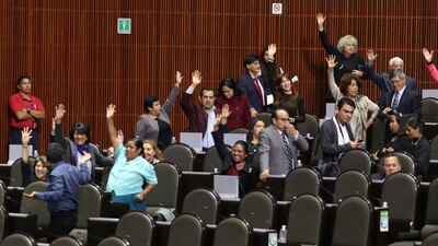 Legisladores de Morena durante la discusión del PEF2018
