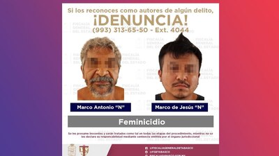 Los presuntos feminicidas fueron aprehendidos en la ranchería Monte Largo, primera sección de Macuspana