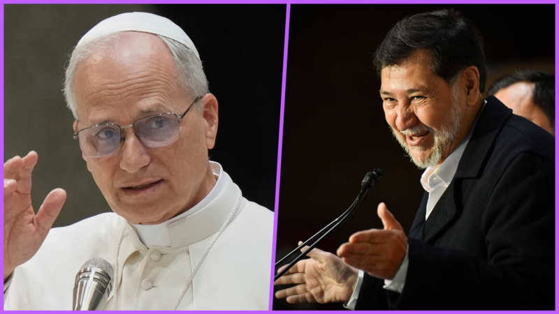 Noroña presume coincidir en opinión con el Papa León XIV sobre crisis humanitaria en Gaza