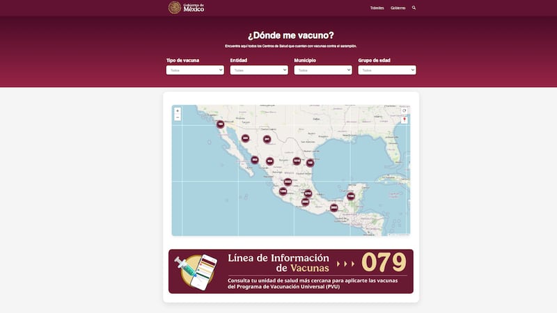 Salud lanza plataforma para consultar centros de vacunación contra el sarampión