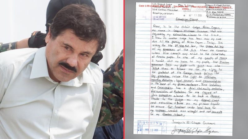 Joaquín ‘El Chapo’ Guzmán envía nueva carta al juez Brian Cogan; insiste en su extradición a México