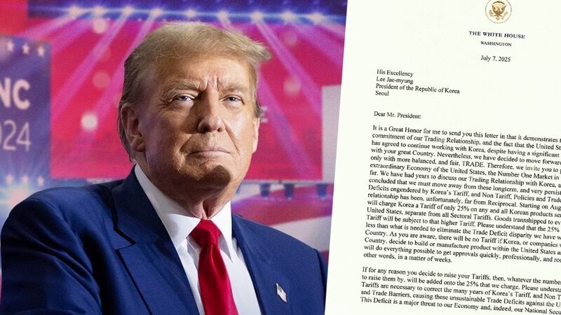 Trump pone aranceles del 25% a productos de Japón y Corea del Sur