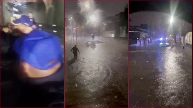 VIDEO: Policías de la CDMX ayudan a ciudadanos que quedaron varados por las inundaciones