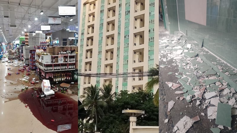 Reportan derrumbes y fuga de gas, tras sismo en Guerrero