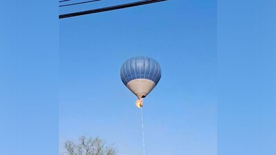 El globo se incendió con la familia a bordo, en los videos de escuchan los gritos de auxilio