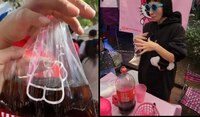 Joven se hace viral por vender Cola-Cola en bolsa de Kitty; cuesta 20 pesos