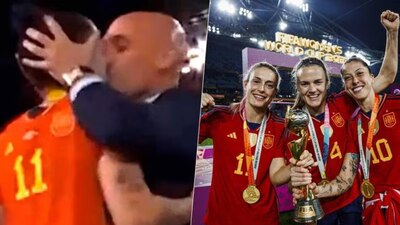 El presidente de la Federación Española de Fútbol, le dio un beso en la boca a la delantera Jenni Hermoso