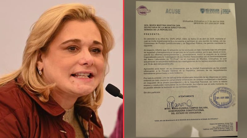 Maru Campos rechaza acudir al Senado por caso Chihuahua y dice que podría afectar investigaciones