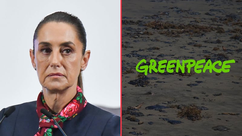 “Imagen difundida por Greenpeace sobre derrames de hidrocarburo en el Golfo es falsa”: Sheinbaum