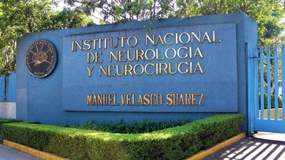 La entrada del Instituto Nacional de Neurología y Neurocirugía "Manuel Velasco Suárez"