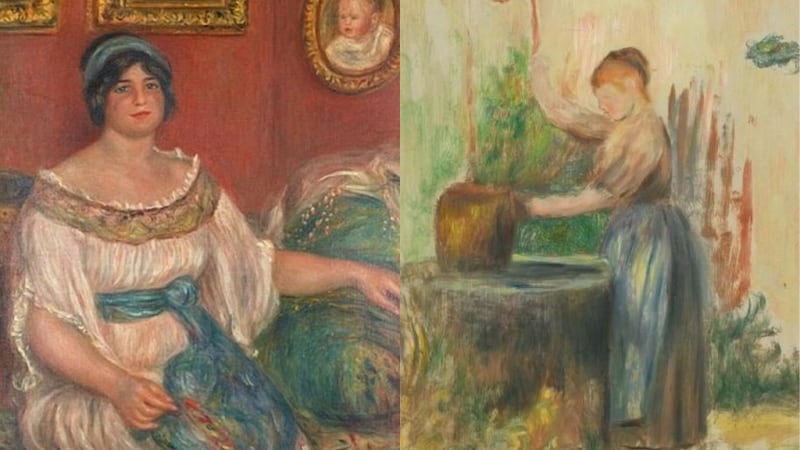 Roban 4 valiosas pinturas de Renoir en museo francés; 2 de ellas fueron abandonadas en un jardín