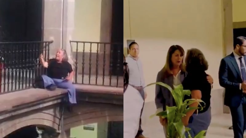 Activista amaga con lanzarse de un segundo piso ante alza en el transporte de Morelos