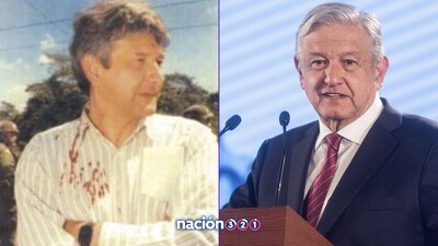 López Obrador después de una protesta en Tabasco y ahora como presidente