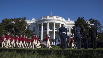 Una ceremonia de recibimiento que Barack Obama realizó en Washington, D.C., por la visita del primer ministro de Italia Matteo Renzi