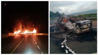 La madrugada de este viernes, se registraron varios bloqueos y quema de vehículos en la región