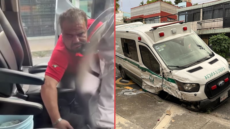 VIDEO | Ambulancia del IMSS choca con 9 autos en Azcapotzalco; operador presuntamente iba ebrio