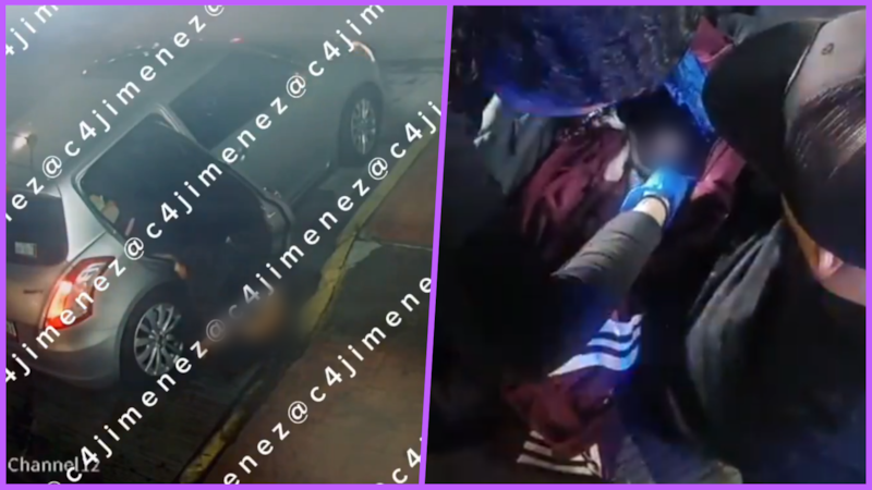 VIDEO: Captan momento exacto en que mujer da a luz en la calle, abandona a bebé y huye