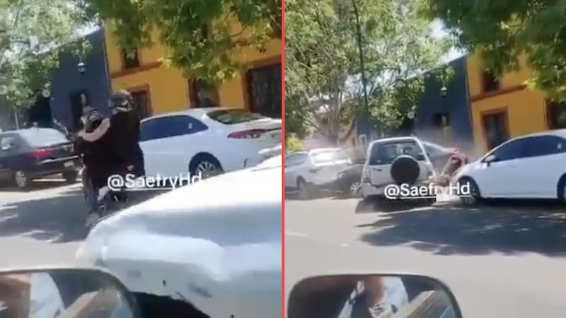 VIDEO: Mujer embiste a motociclistas en Querétaro en aparente conflicto vial