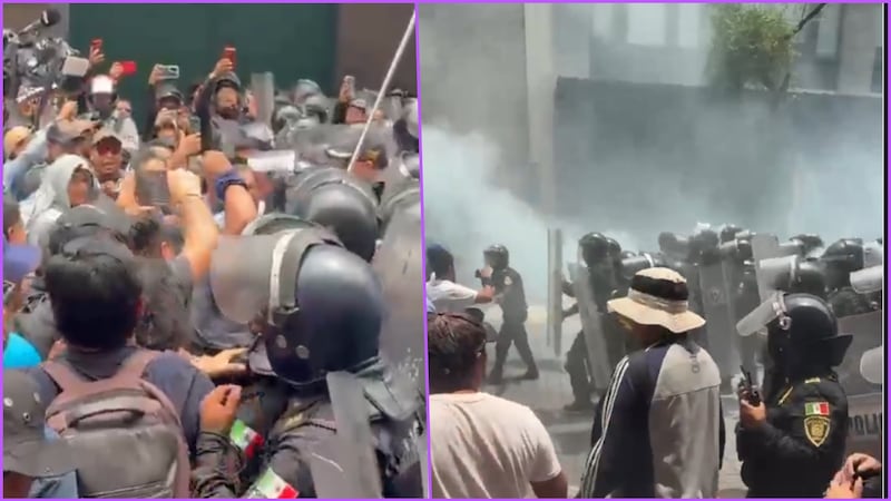 CNTE regresa a la CDMX: protesta avanza con confrontaciones entre maestros y policías