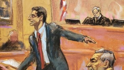 En el primer día de juicio, el exfuncionario lanzó un "te amo" a su esposa