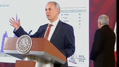 El subsecretario señaló que la tendencia se inclina a que el COVID-19 vaya a la baja.