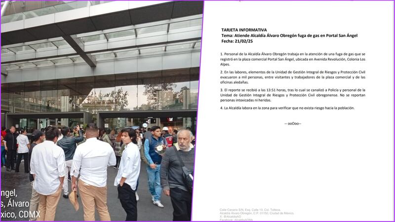 Reportan desalojo de clientes en Portal San Ángel; no reportan víctimas o intoxicados