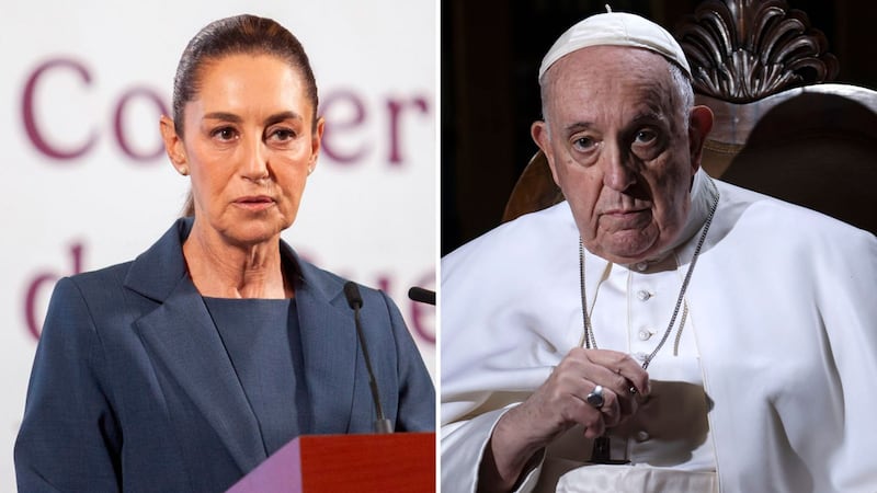 Sheinbaum se va contra sus críticos; dice que igual la hubieran señalado por ir al funeral del Papa