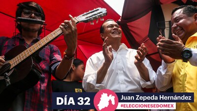 Juan Zepeda hasta cantó durante su recorrido por ese municipio mexiquense