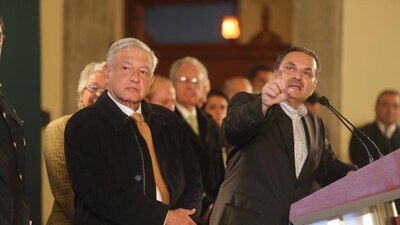 El presidente durante su conferencia matutina donde dio a conocer el resultado de su estrategia contra el huachicoleo