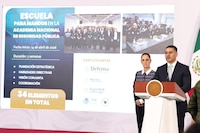 Sheinbaum y Harfuch anuncian nueva Escuela de Mandos para profesionalizar policías mexicanos