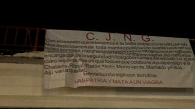 El CJNG dejó un mensaje