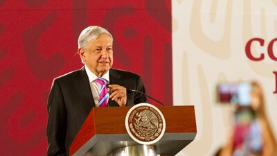 El presidente en la conferencia de este 28 de junio