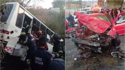 La unidad de la ruta 43 se habría quedado sin frenos por lo que cayó al barranco