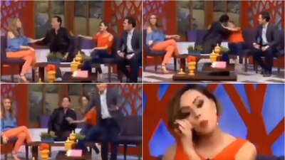 El momento en el que un funcionario de Sonora trató de besar a una presentadora de TV