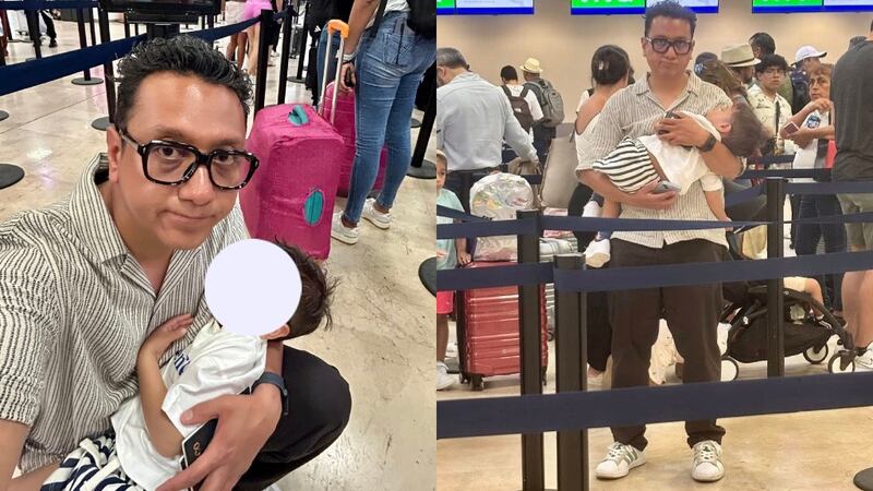 ¡Sin trato preferente!: Influencer desata polémica por quejarse de hacer fila con su hijo en brazos