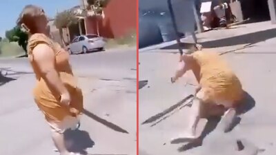 Pero a intentar regresar a su domicilio, se cae y se lesiona el brazo