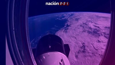 Las imágenes que que difundió 'Matt' fueron grabadas desde la cápsula Dragon Endeavour