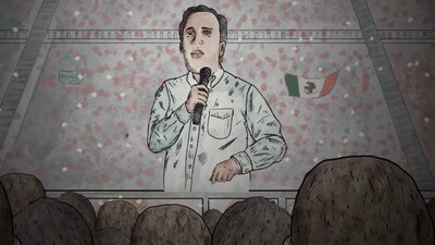 El aspirante presidencial es retratado en un video del PRI