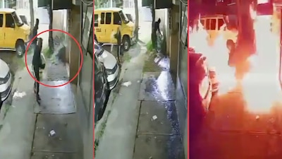 Captan a sujetos rociando gasolina y prendiendo fuego a auto y casa en la Gustavo A. Madero