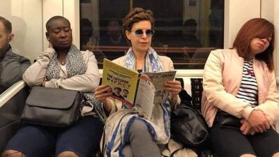 Karime Macías la esposa de Javier Duarte viajando en el Metro de Londres