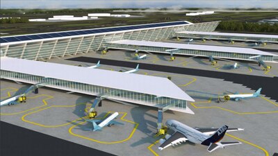 Así se vería el aeropuerto construido en la Base Militar de Santa Lucía