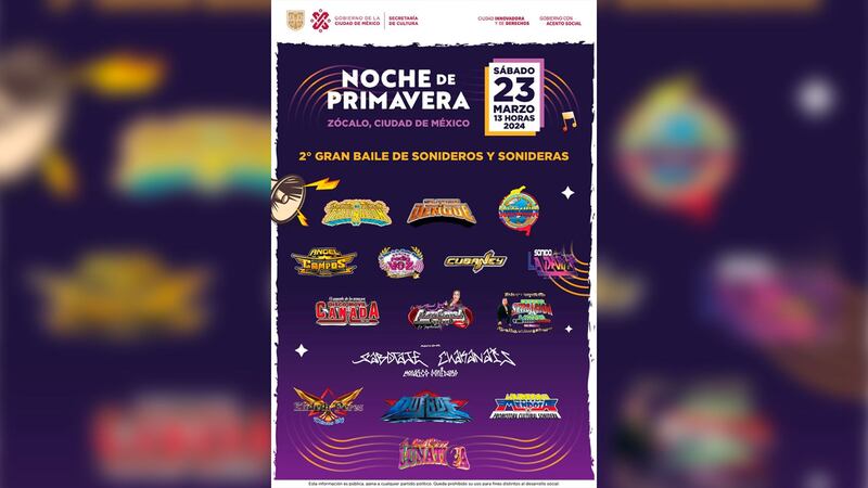"¡Cuuumbiaa!" Sonideros vuelven al Zócalo de la CDMX en festival de la primavera