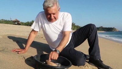 El líder de Morena se encuentra de gira por Oaxaca