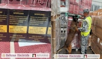 Decomisan cargamento de 84 mil cigarrillos apócrifos en el AIFA