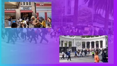 Jóvenes encapuchados hicieron algunos destrozos en la CDMX